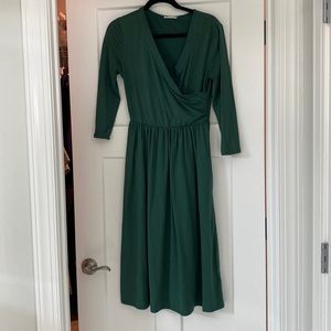 3/4 sleeve midi dress